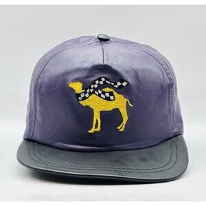 Vintage Camel Leather Baseball Cap Smoking Joe Hat NASCAR Racing Collector Jimmy